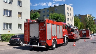 Interwencja straży pożarnej przy ul. Budowlanych