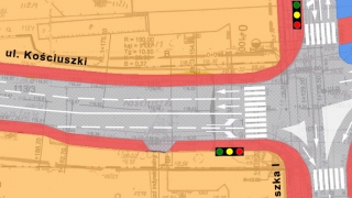 Zmiana organizacji ruchu na skrzyżowaniu ul. Kościuszki i Mieszka I