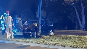 Bokiem auta w latarnię na ul. Poznańskiej