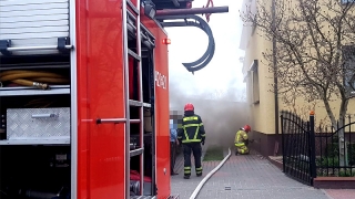 Pożar w piwnicy domu