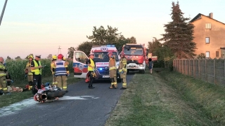 Wypadek z udziałem motocykla. Lądował śmigłowiec LPR