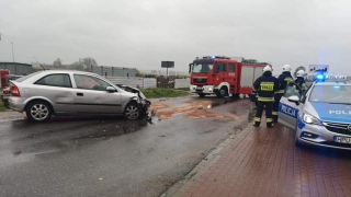 Wypadek na wjeździe do Zdziechowy