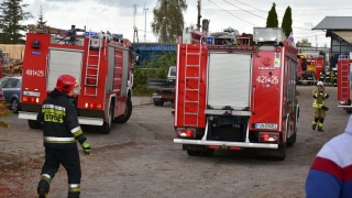 Pożar w hali koło Trzemeszna