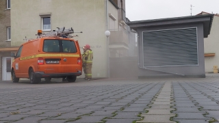 Zadymienie parkingu podziemnego na os. Grunwaldzkim