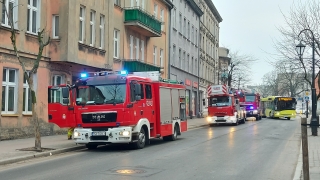 Interwencja straży przy ul. Wyszyńskiego