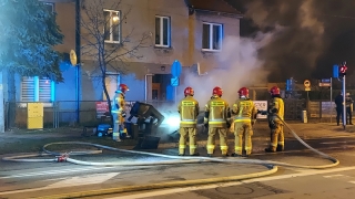 Pożar gabarytów na ul. Witkowskiej