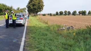 Nie opanował motocykla - pasażerka w szpitalu