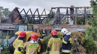 Pożar budynku gospodarczego