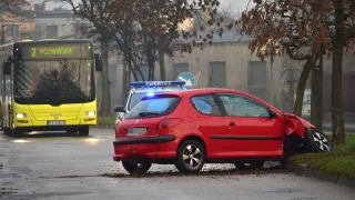 Pijany 29-latek wjechał w drzewo na al. Reymonta