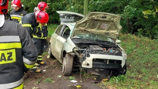 Wypadek na szosie między Gnieznem a Kłeckiem