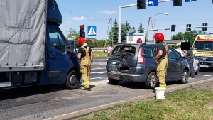 Zderzenie trzech aut na ul. Poznańskiej