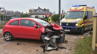 Wypadek na osiedlowej drodze w Osińcu