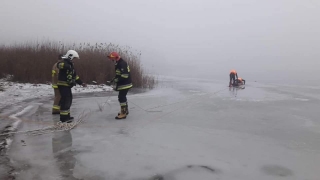 Akcja strażaków na Jeziorze Lednickim