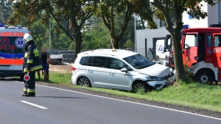 Volkswagen uderzył w drzewo