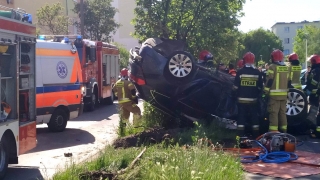 Sprawca wypadku na ul. Cymsa był kompletnie pijany