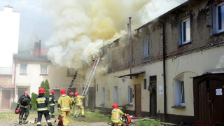 Duży pożar w kamienicy przy ul. Rzeźnickiej