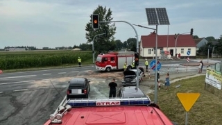 Zderzenie dwóch samochodów w Lednogórze