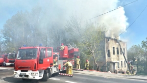 Pożar opuszczonego budynku przy ul. Witkowskiej