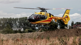 Wypadek na budowie. Lądował śmigłowiec LPR