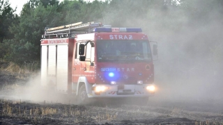 Pożar pola na Kokoszkach