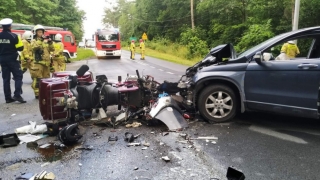 Zmarł motocyklista poszkodowany w wypadku