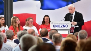 Jarosław Kaczyński na spotkaniu w Gnieźnie