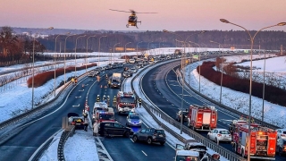 Wypadek na S5. Lądował śmigłowiec LPR