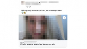 „13-latka porwana w Gnieźnie”. Uwaga na oszustów!