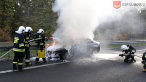 Pożar samochodu na S5