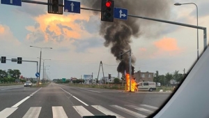 Pożar samochodu na ul. Poznańskiej