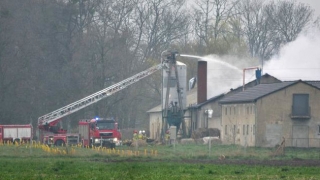 Duży pożar w gospodarstwie