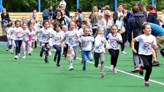 Bieg Przedszkolaka na stadionie hokejowym