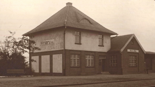 Stacja Winiary Wielkopolskie (dziś: Gniezno Winiary), rok 1927