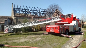 Pożar budynku gospodarczego