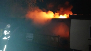 Poranny pożar domków w Skorzęcinie