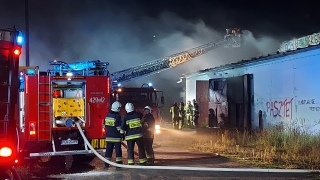 Pożar w magazynie na os. Grunwaldzkim