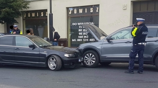 Kolizja trzech aut na ul. Wyszyńskiego