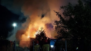 Pożar na ogródkach działkowych w czwartkowy wieczór