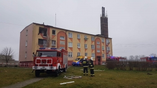 Eksplozja gazu w bloku. Wezwano śmigłowiec LPR