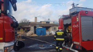 Pożar na terenie tartaku w Cielimowie