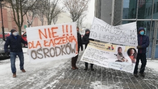 Protest przeciwko przeniesieniu specjalnego ośrodka szkolno-wychowawczego